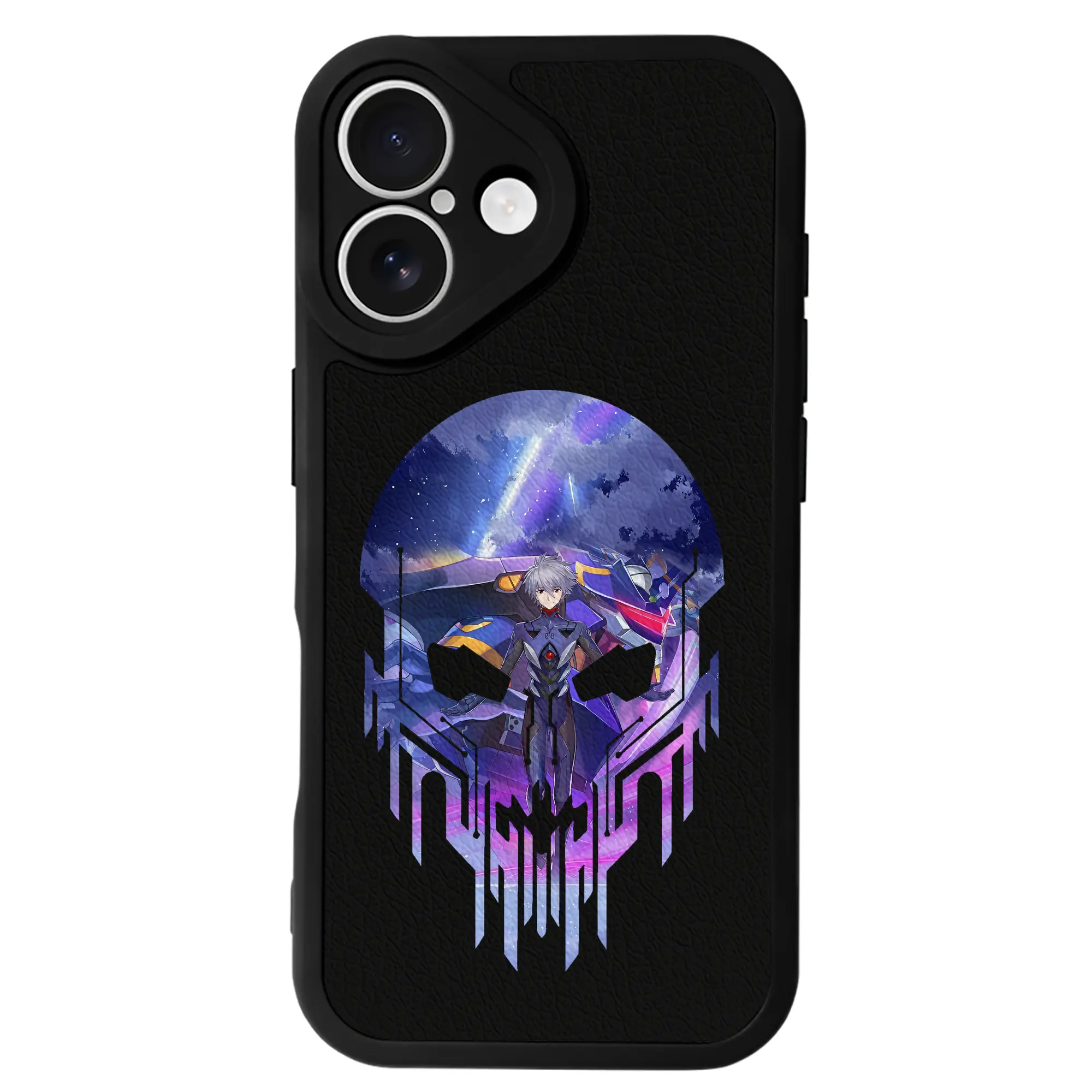 エヴァンゲリオン グッズ,渚カヲル - IPhone 16シリーズ対応 ・ シリコンスマホケース ・ レザー調 ・ 高精度フィット ・ 耐衝撃 ・ ワイヤレス充電対応 ・ 精密カット